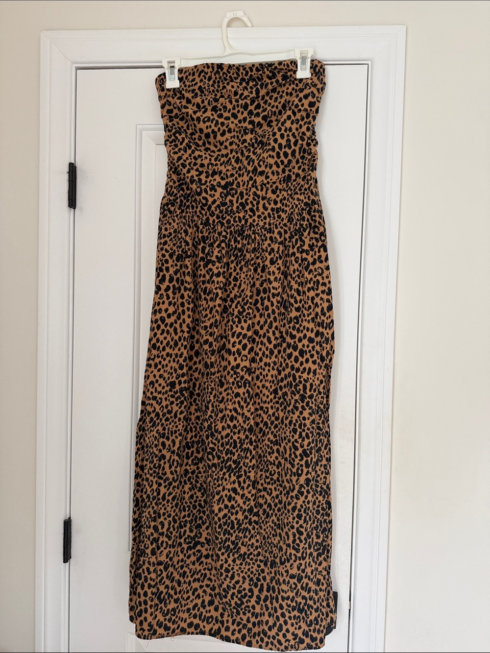 Universal Thread Target Leopard Print Strapless Maxi Dress - Brown/Black